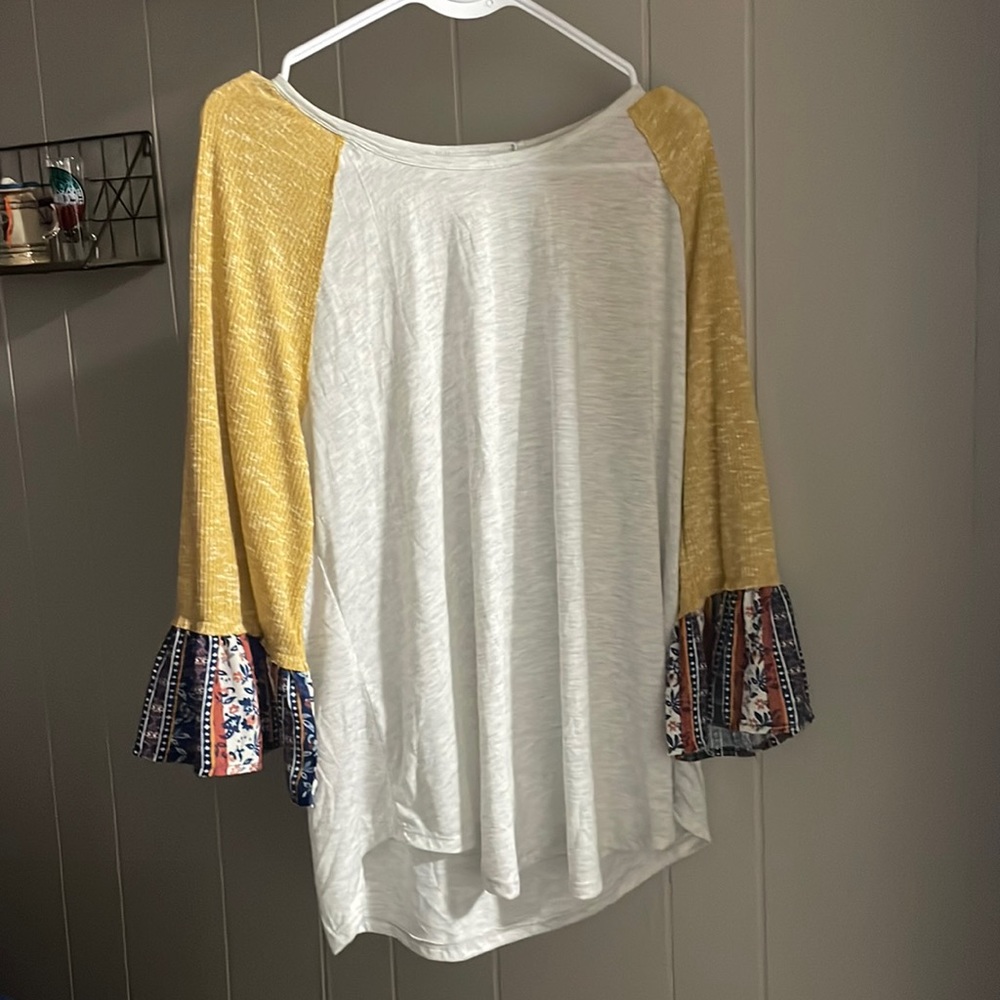 High low Cato long sleeve blouse
